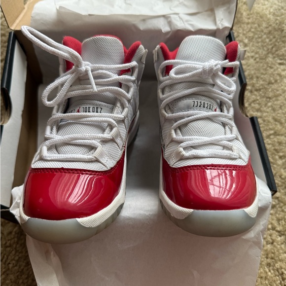 Jordan Other - Jordan retro 11 Kids Red and White Sneakers